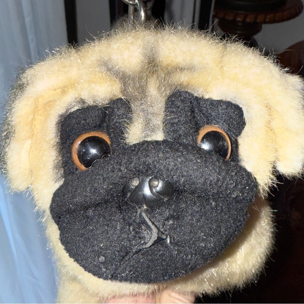 Plush Realistic Pug Dog Purse Doggy Bag Stuffed Animal Puppy Novelty Royalty Dog